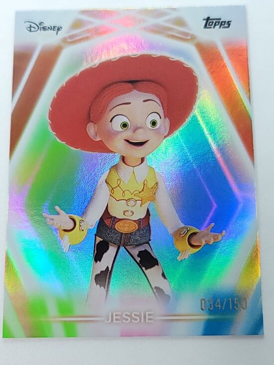 2026 DISNEY NEON Topps BASE / PARALLEL Cards #1-200 *You  Jessie Topps 2026 Disney Neon Holo Parallel Refractor Limited 034/150
